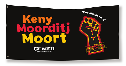 CFMEU KENY MOORDITJ MOORT FLAG